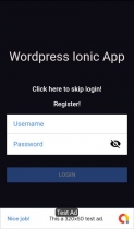 Ionic WordPress Site Mobile App Screenshot 1
