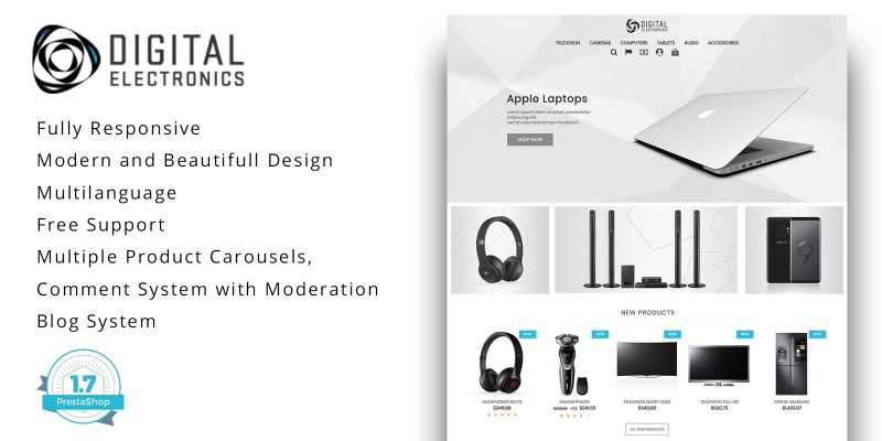 Digital Electronics Store - PrestaShop Theme