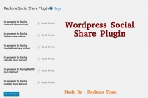 Social Share Plugin For Wordpress Screenshot 1