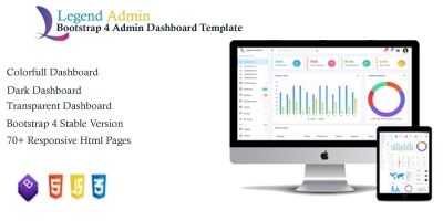 Legend - Bootstrap 4 Admin Dashboard Template