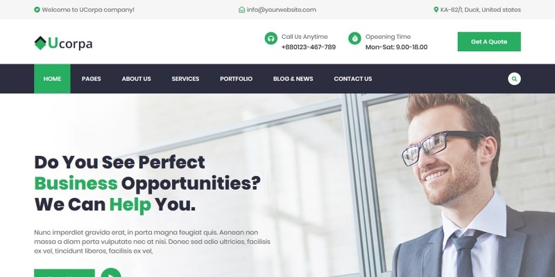 Ucorpa - Multipurpose Corporate HTML5 Template