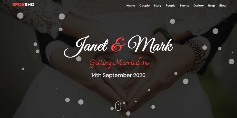 Sporsho - One Page Wedding Invitation Template