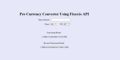 Real Time Currency Converter PHP Script