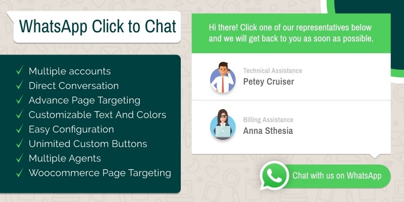 WhatsApp Click To Chat Plugin For Wordpress