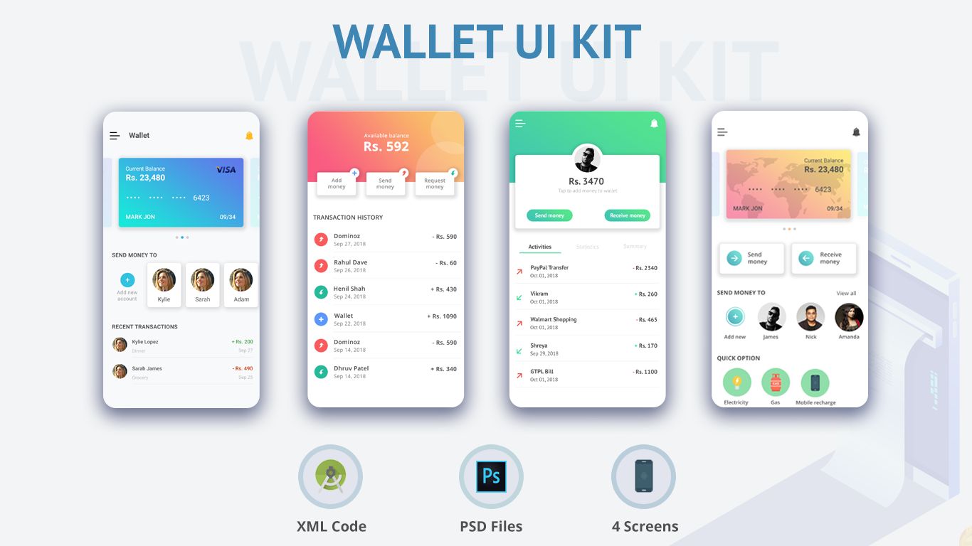 Download Wallet - Android Studio UI Kit by Remmss | Codester