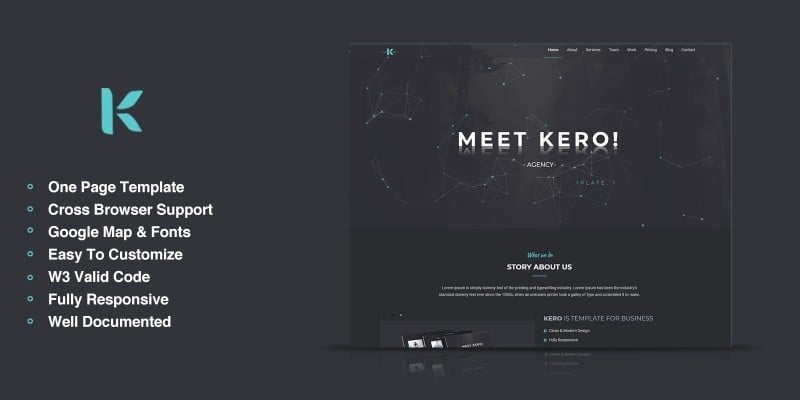 Kero - Onepage HTML5 Portfolio Template