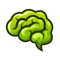 Think Green Brain Logo in Vector Format	