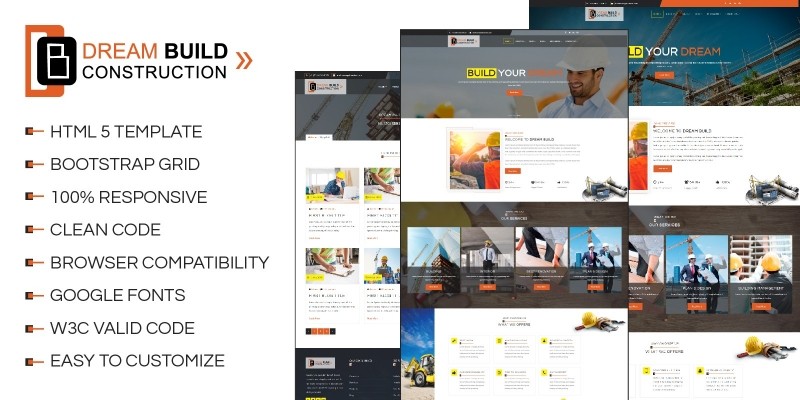 Dream Build - Construction HTML5 Template