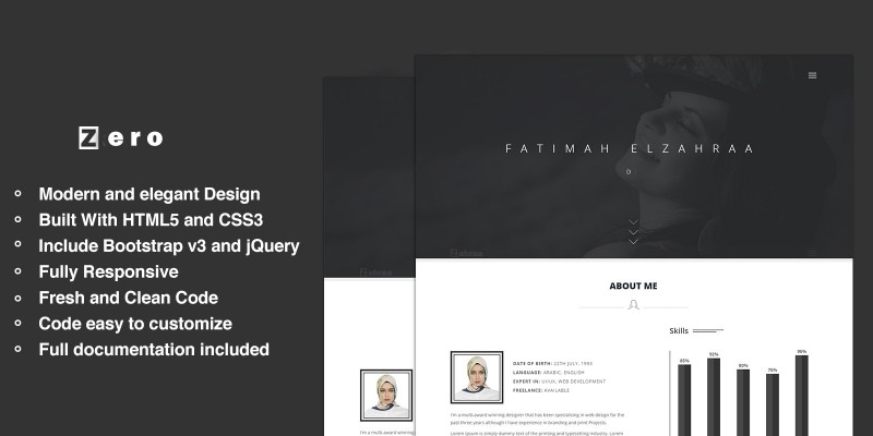 Zero vCard Resume Template