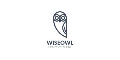 Black And White Owl Logo