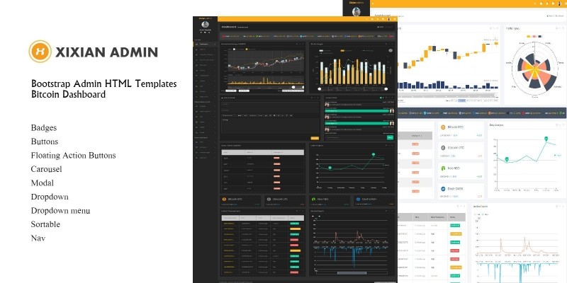 Xixian Admin Bootstrap 4 Dashboard