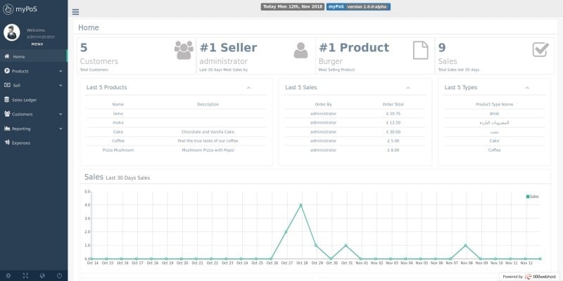 myPoS - PHP Point Of Sale Application