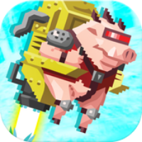 Jetpack Piggy Buildbox Template