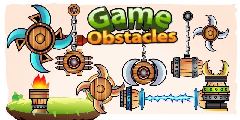 2D Game Obstacles Sprites