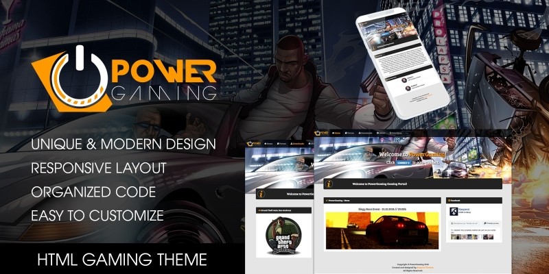 PowerGaming - Gaming HTML Theme