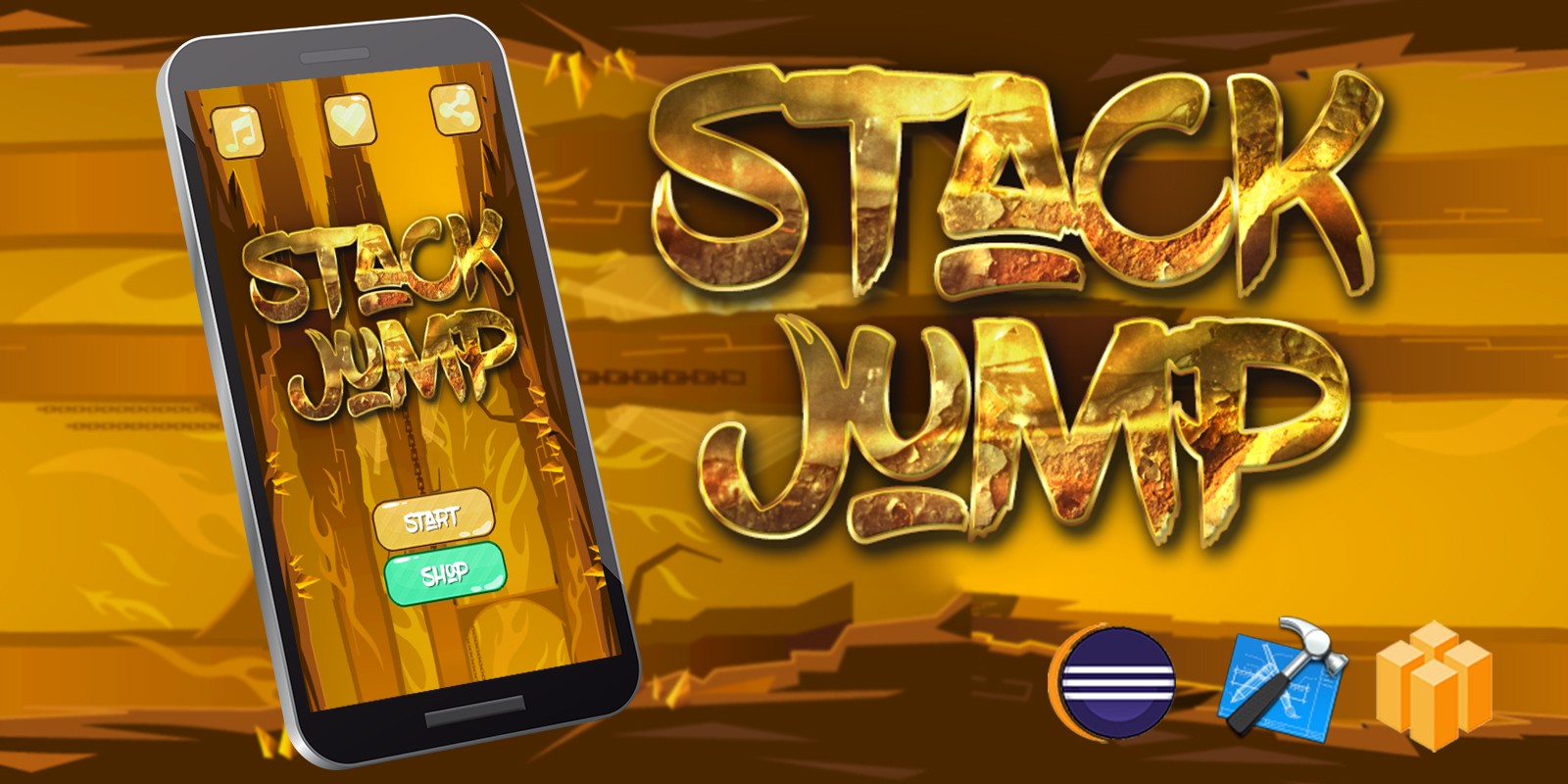 Stack Jump Android iOS Buildbox by Hobiron Codester