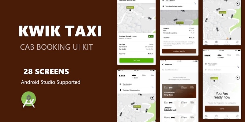 Kwik Taxi UI Kit