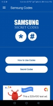 Samsung Secret Codes - Android Source Code Screenshot 2