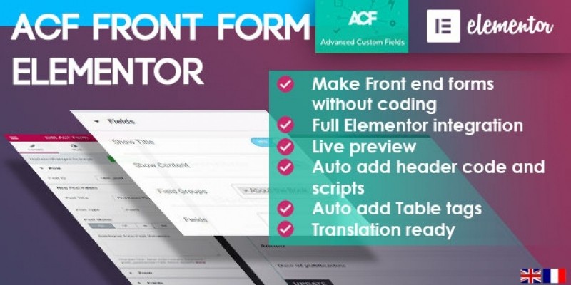 ACF Front Form For Elementor