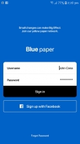 Blue Paper - Android Studio UI Kit Screenshot 1