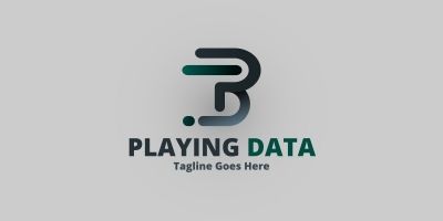 Letter P & D - Playing Data Logo