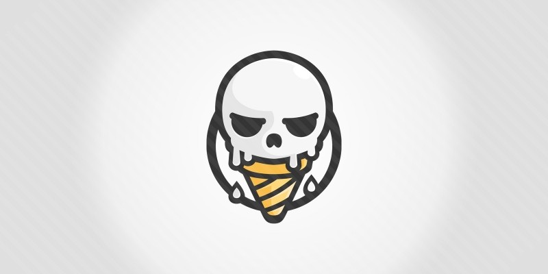 Skull Ice Cream Logo