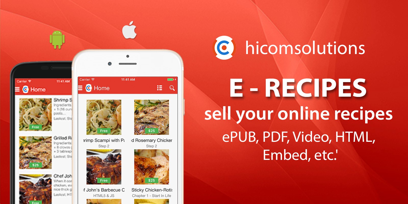 E-Recipes - Sell Your Online Recipes for Android