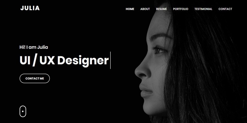 Julia - Personal Portfolio HTML Template