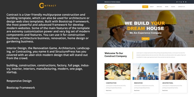 Contract - Construction Website Template