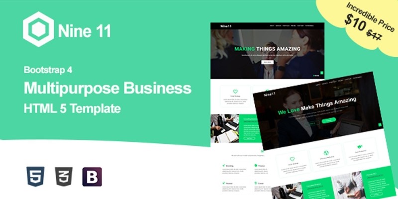 Nine11 - Digital Agency HTML5 Template