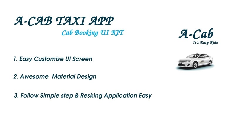 A-Cab Taxi - Android Studio UI Kit