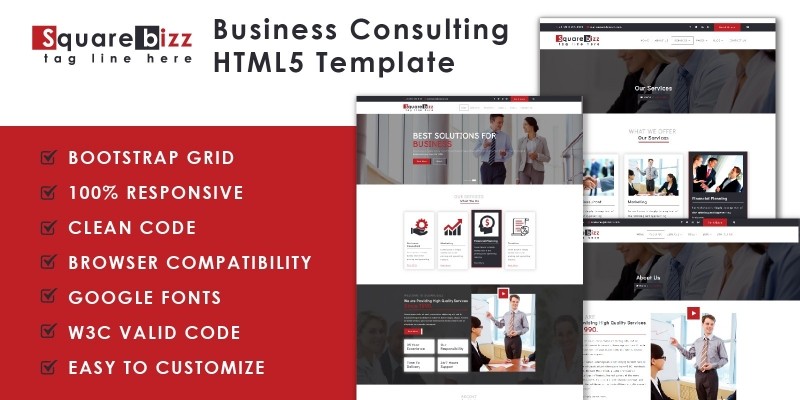 Square Bizz - Consulting and Corporate Template