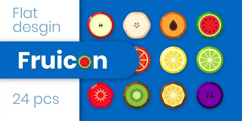 Fruicon - Flat Design Fruit Icons