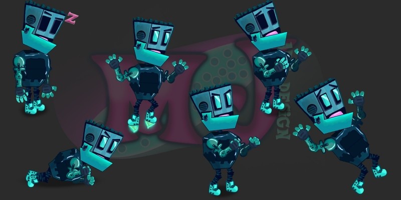 2D Game Robot Character