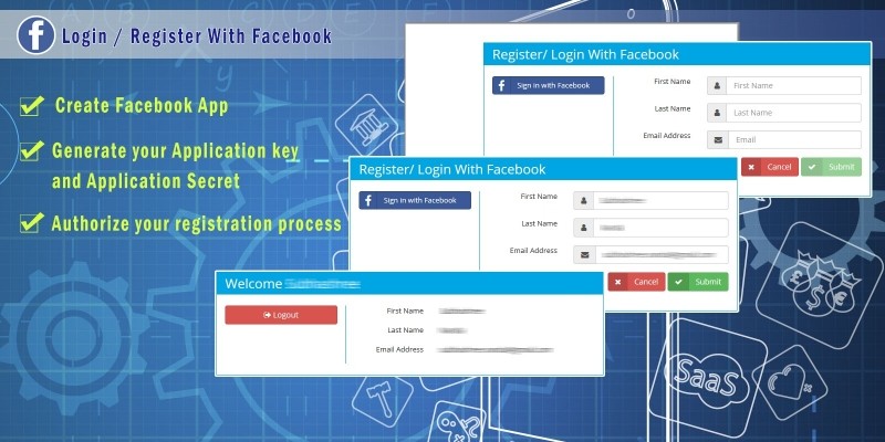 Social Media Login Register With Linked PHP code a2zwebhelp
