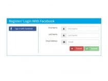 PHP Login Register With Facebook Screenshot 1