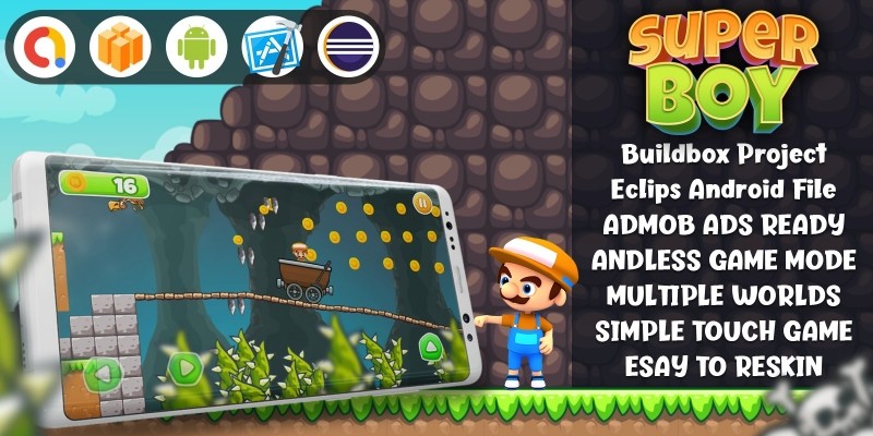 Super Boy Adventure - Buildbox Template 