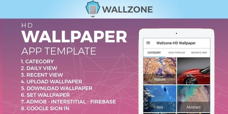 Wallzone -  HD Wallpaper App Template
