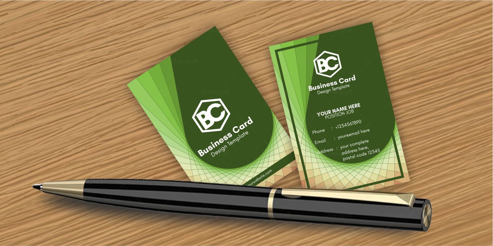 Geometric Spiral Business Card Template