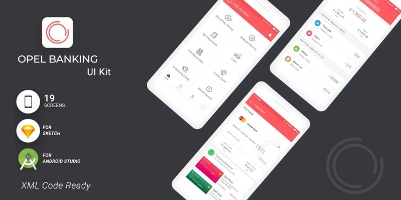 Opel Banking - Android Studio UI Kit