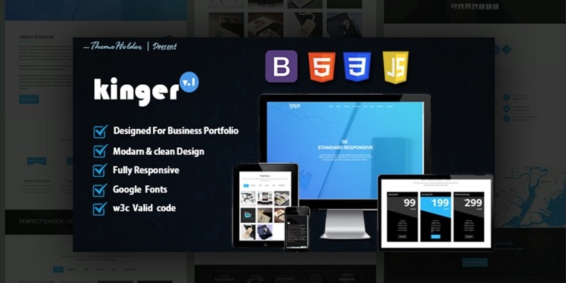 Kinger - Portfolio Html5 Bootstrap Template