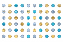 140 Emoticon or Emoji Fill Icons Pack  Screenshot 2