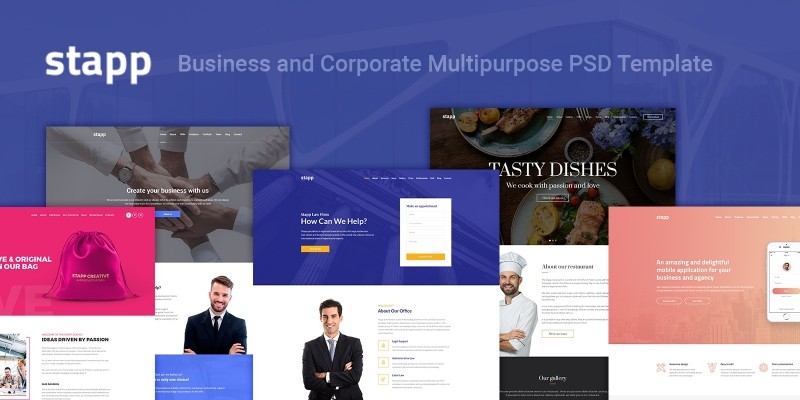 Stapp – Business Multipurpose PSD Template