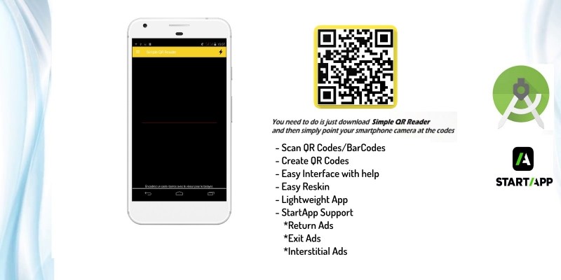 Simple QR Reader - Android Studio With StartApp