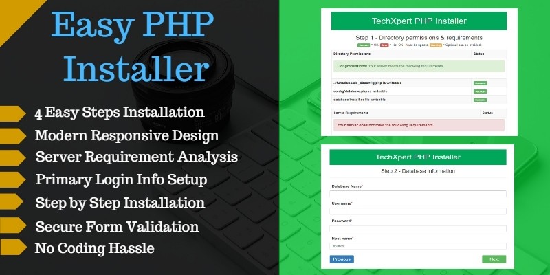 Easy PHP  Installer - Complete PHP App Installer