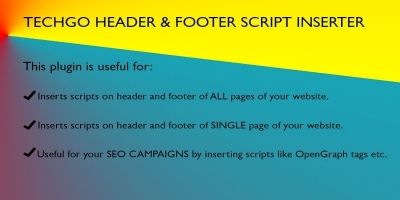 Header and Footer Script Inserter For WordPress