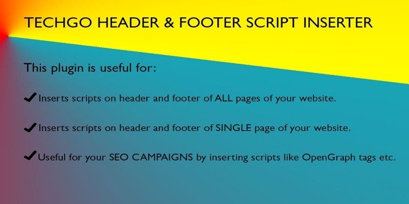 Header and Footer Script Inserter For WordPress