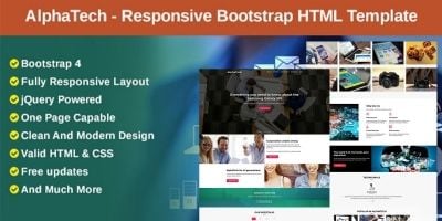 AlphaTech - Responsive Bootstrap HTML Template