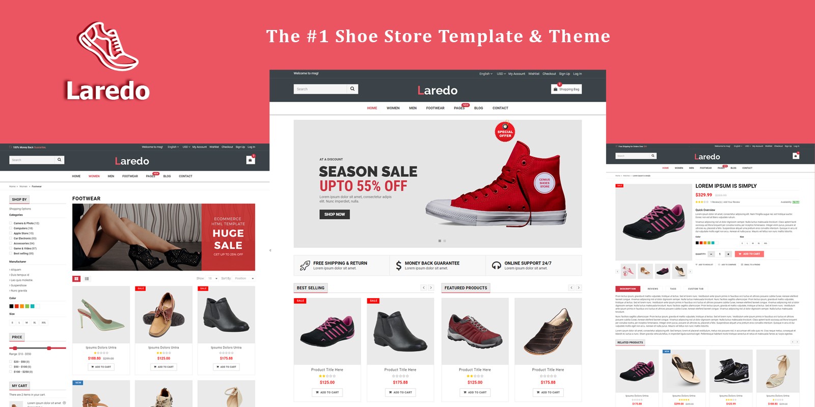 Laredo - Shoes Store Responsive HTML5 Template