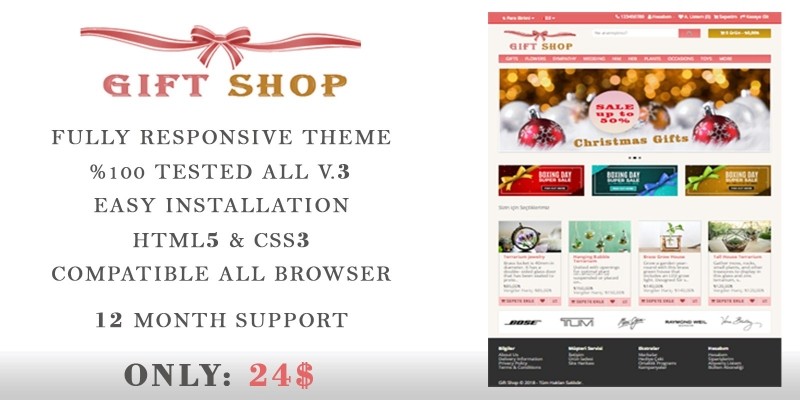 Gift Shop - OpenCart Theme